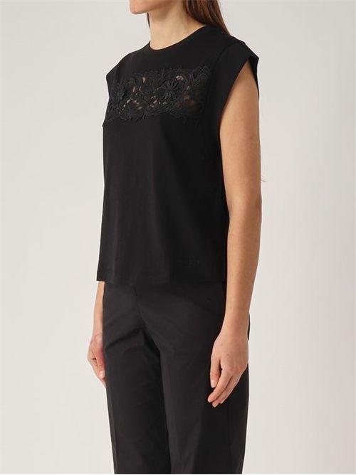 T-shirt con applicazione di pizzo TWINSET | TP2073/00006